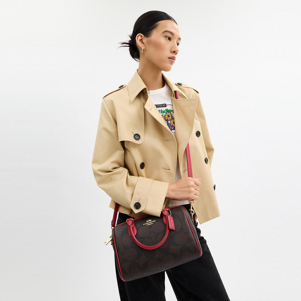 Coach Outlet Rowan Satchel Bag In Maxi Signature Canvas